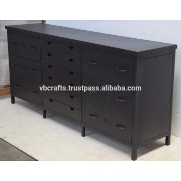 Gabinete de metal multidireccional de metal negro mate